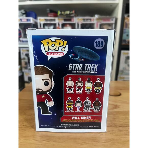 VAULTED Will Riker Funko Pop #189 Star Trek Next Generation TNG Television Show - Picture 3 of 6